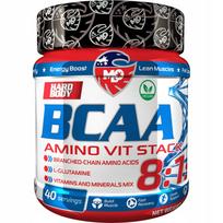 Aminorūgštys BCAA 8:1:1, L-glutaminas, multivitaminai, atogrąžų vaisių skonio