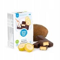 Baltyminiai batonėliai KetoDiet, kokosų ir bananų skonio, 14 vnt.