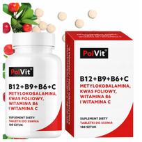 Vitaminų C, B12 ir folio rūgšties tabletės PolVit