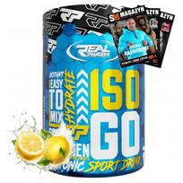 Izotoninis gėrimas REAL PHARM ISO GO 600 g su BCAA, angliavandeniais ir vitaminais