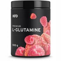 Glutamino milteliai KFD Premium L-Glutamine 500g braškių-aviečių skonio