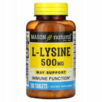 Amino rūgštis Mason Natural L-lysine 500 mg 100 tabletės