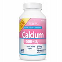 Maisto papildas 21st Century Calcium 500 + Extra D3, 90 tabletės