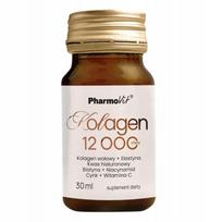 Kolageno shotas 12000 Max be glitimo, su biotinu ir vitaminu C, Pharmovit, 30 ml