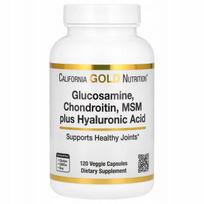 Maisto papildas California Gold Nutrition su gliukozaminu, chondroitinu, MSM ir hialurono rūgštimi