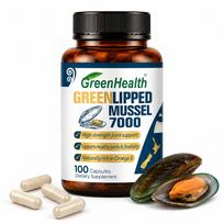 Maisto papildas GreenHealth Zöldkagyló 7000 mg 100 kapsulių, Naujosios Zelandijos liofilizuotas