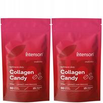 Kolageno saldainiai Intenson Collagen Candy Braškių be cukraus, 2 x 60 tbl