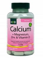 Maisto papildas Holland & Barrett Calcium + Magnesium, Zinc ir Vitamin D, 120 tablečių
