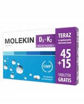 Maisto papildas MOLEKIN D3 + K2, 60 tablečių
