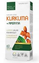 Maisto papildas su ciberžole, piperinu ir kurkuminu 60 kaps. MEDICA HERBS