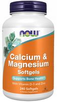 Maisto papildas NOW Foods Calcium Magnesium su vitaminu D3 ir cinku, 240 kapsulių