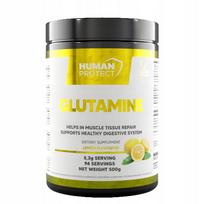 Glutamino milteliai Human Protect 500 g citrinų skonio