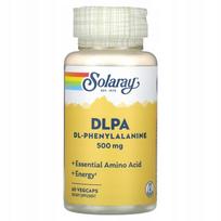 Maisto papildas Solaray DLPA DL-fenilalaninas 500 mg, 60 kapsulių