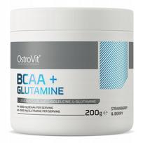 BCAA + Glutamine milteliai 200 g OstroVit braškių