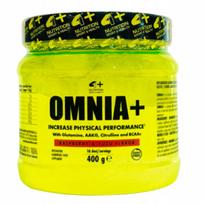 Aminorūgštys BCAA, kreatinas, glutaminas, AAKG, citrulinas Omnia+ 400g 4+ NUTRITION