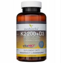 Maisto papildas MEDVERITA Vitamin K7 200 mcg + D 2000 IU