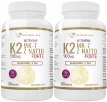 Vitaminai Progress Labs K2 MK-7 100µg, 120 tablečių, 2 vnt.