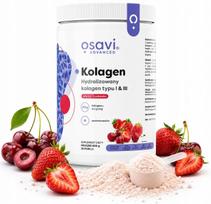 Hidrolizuotas kolagenas I ir III tipų, vyšnių ir braškių skonio, 660g, Osavi