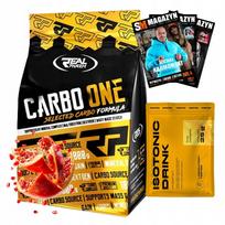 Angliavandenių mišinys Real Pharm CarboOne 1000 g + nowmax 25 g izotoninis gėrimas