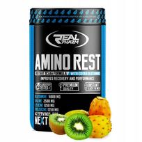 Aminorūgščių papildas REAL PHARM AMINO REST BCAA ir glutaminas 500g, kiwi cactus