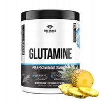Glutaminas FireSnake GLUTAMINE 600g su vitaminu B, ananasų skonio