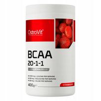 Aminorūgštys OstroVit BCAA 20:1:1 400 g braškių skonio