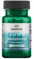 Maisto papildas Swanson 5-HTP & Melatonin, 30 kapsulių