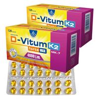 Maisto papildas Oleofarm D-Vitum forte Max K2 D3 4000 IU, 2x120 kapsulių