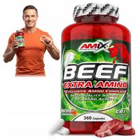 Aminorūgštys Amix Beef Protein kapsulėse, be laktozės ir gliuteno