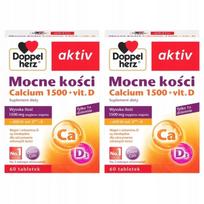 Maisto papildas Doppelherz Aktiv Strong bones Calcium 1500+Vit.D, 60 tabletės, 2 vnt.