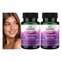 Maisto papildas Swanson Vegan Collagen Builder su vitaminu C, bambuku, 70% silicio, 60 kapsulių, 2 pakuotės