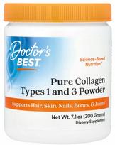 Koliažas DOCTOR'S BEST Pure Collagen Type 1&3 200 g, 1 ir 3 tipas, milteliai