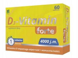 Vitaminas D3 Forte 4000 IU, 60 tabletės