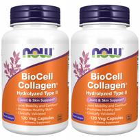 Maisto papildas NOW BioCell Collagen su hialurono rūgštimi, 120 kapsulių, 2 vnt.