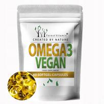 Omega 3 Vegan, 60 kapsulių, riebalų rūgštys