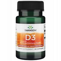 Vitaminas D3 SWANSON 1000IU 30 kaps.