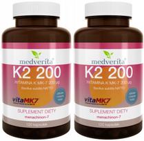 Vitaminai Medverita K2 MK-7 200µg 120 kaps.