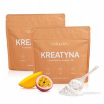 Kreatino monohidratas 5000 mg VITAMIN B6, mango ir pasiflorų skonis, 2 x 372 g