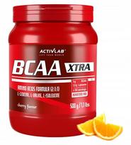 Aminorūgščių milteliai ActivLab BCAA Xtra leucine glutamine 500g apelsinų skonio