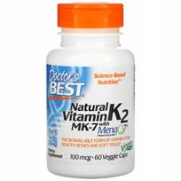 Maisto papildas Dr's Best Natural Vitamin K2 MK7 100mcg, 60 kaps.