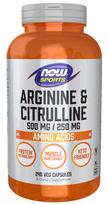 Maisto papildas NOW Foods Arginine & Citrulline 240 kapsulių