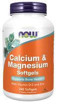Maisto papildas NOW Calcium & Magnesium su vitaminu D ir cinku, 240 tabl.