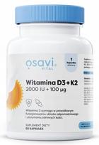 Maisto papildas Osavi VITAMIN D3 2000 IU + K2 100 mcg, 60 kapsulių