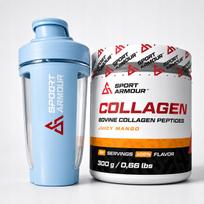 Jautienos kolagenas SPORT ARMOUR 300 g su plaktuve, mango skonio
