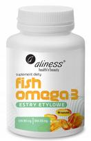 Maisto papildas Aliness Fish Omega 3 Esters 180/120 mg, 60 kapsulių