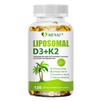 Liposominis vitaminas D3 5000 TV K2 MK7 100 mcg, vitamino D ir K papildas