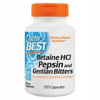 Maisto papildas Dr's Best Betaine HCl Pepsin & Gentian Bitters, 120 kapsulių