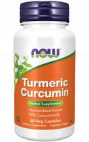 Maisto papildas NOW Foods Turmeric Curcumin 95% kurkumino, 60 kaps.
