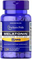 Maisto papildas PURITANS PRIDE Melatonin 5 mg, 120 tablečių