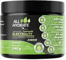 Elektrolitai vaikams Aliness JUNIOR Lemonade 240g 50 porcijų Kłodawa druska